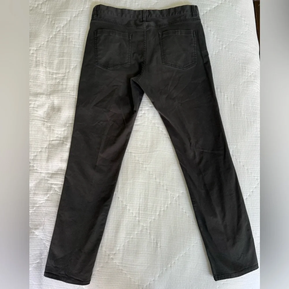 Theory Men’s Haydin Writer Slim Pants 36 Black Stretch Chino Dress Trousers